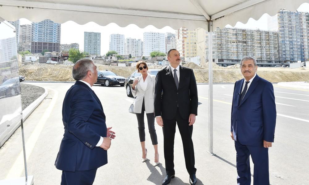 Prezident İlham Əliyev və xanımı Yasamal rayonunda yeni tikilən yolların açılışında iştirak ediblər (YENİLƏNİB) (FOTO)