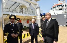 Prezident İlham Əliyev "Cəbrayıl" və "Qubadlı" gəmilərinin istismara verilməsi mərasimində iştirak edib (FOTO) (YENİLƏNİB)