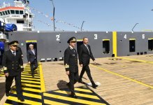 Prezident İlham Əliyev "Cəbrayıl" və "Qubadlı" gəmilərinin istismara verilməsi mərasimində iştirak edib (FOTO) (YENİLƏNİB)
