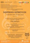 Nəriman Əzimovun xatirəsinə həsr olunmuş gecə keçiriləcək (FOTO, VİDEO)