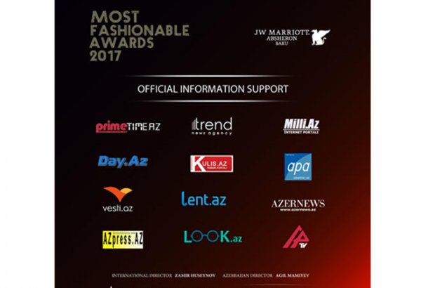 "Most Fashionable Awards" 2017-nin mükafatlandırma mərasiminin tarixi bəlli oldu