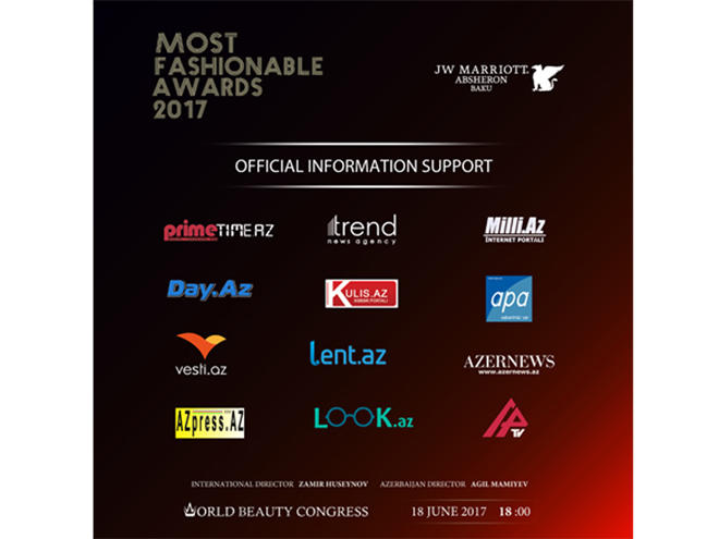 "Most Fashionable Awards" 2017-nin mükafatlandırma mərasiminin tarixi bəlli oldu