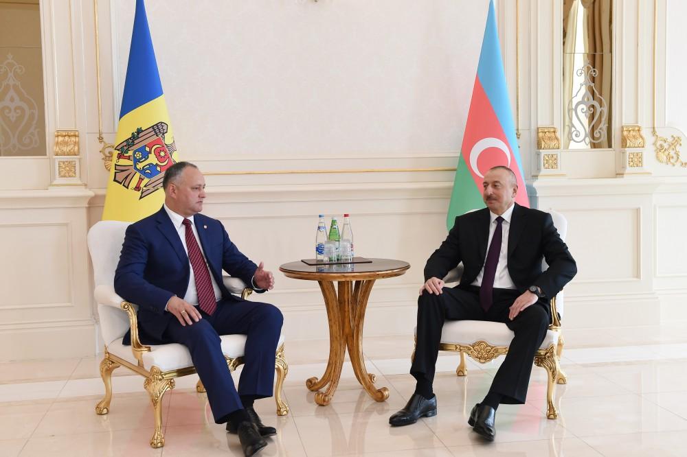 Prezident İqor Dodon: Moldova və Azərbaycan arasında çox yaxşı ikitərəfli münasibətlər var