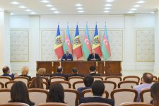 Azərbaycan və Moldova prezidentləri mətbuata bəyanatlarla çıxış ediblər (FOTO) (YENİLƏNİB)