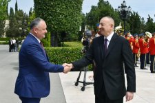 Moldova Prezidenti İqor Dodonun rəsmi qarşılanma mərasimi olub (FOTO)