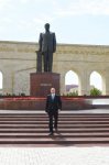 Prezident İlham Əliyev Şirvan şəhərinə səfərə gəlib (FOTO)