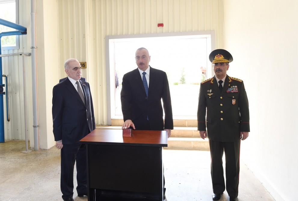Prezident İlham Əliyev tank əleyhinə əl qumbaraatanı üçün atəş yığımları istehsalı zavodunun açılışında iştirak edib (FOTO)