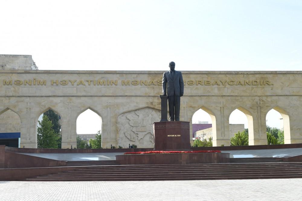 Prezident İlham Əliyev Şirvan şəhərinə səfərə gəlib (FOTO)