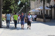 Formula 1 fanatları Bakının gəzməli yerlərini öyrənirlər (FOTO)