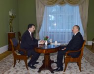 Riqada Azərbaycan və Latviya prezidentlərinin təkbətək görüşü olub (FOTO)