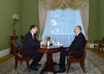 Riqada Azərbaycan və Latviya prezidentlərinin təkbətək görüşü olub (FOTO)
