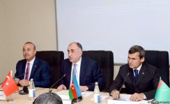 Azərbaycan, Türkiyə və Türkmənistan XİN rəhbərləri Bakıda birgə bəyanat qəbul ediblər (FOTO) (YENİLƏNİB)