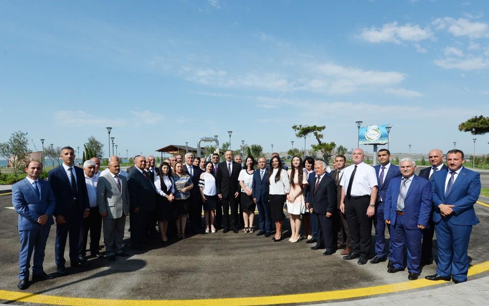 Prezident İlham Əliyev Pirallahı rayonunda içməli su təchizatı layihəsinin açılışında iştirak edib (FOTO) (YENİLƏNİB-2)