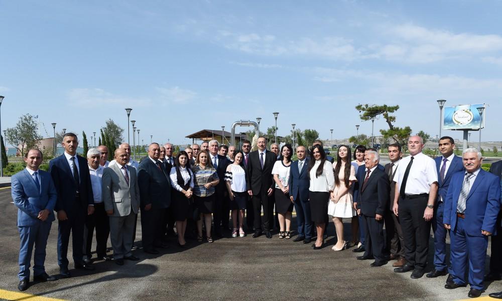 Prezident İlham Əliyev Pirallahı rayonunda içməli su təchizatı layihəsinin açılışında iştirak edib (FOTO) (YENİLƏNİB-2)