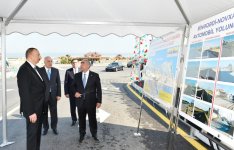 Prezident İlham Əliyev yenidən qurulan Pirşağı-Novxanı və Binəqədi-Novxanı-Corat yollarının açılışında iştirak edib (FOTO)