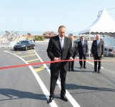Prezident İlham Əliyev yenidən qurulan Pirşağı-Novxanı və Binəqədi-Novxanı-Corat yollarının açılışında iştirak edib (FOTO)