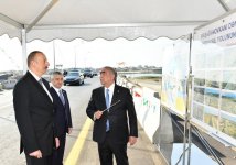 Prezident İlham Əliyev yenidən qurulan Pirşağı-Novxanı və Binəqədi-Novxanı-Corat yollarının açılışında iştirak edib (FOTO)