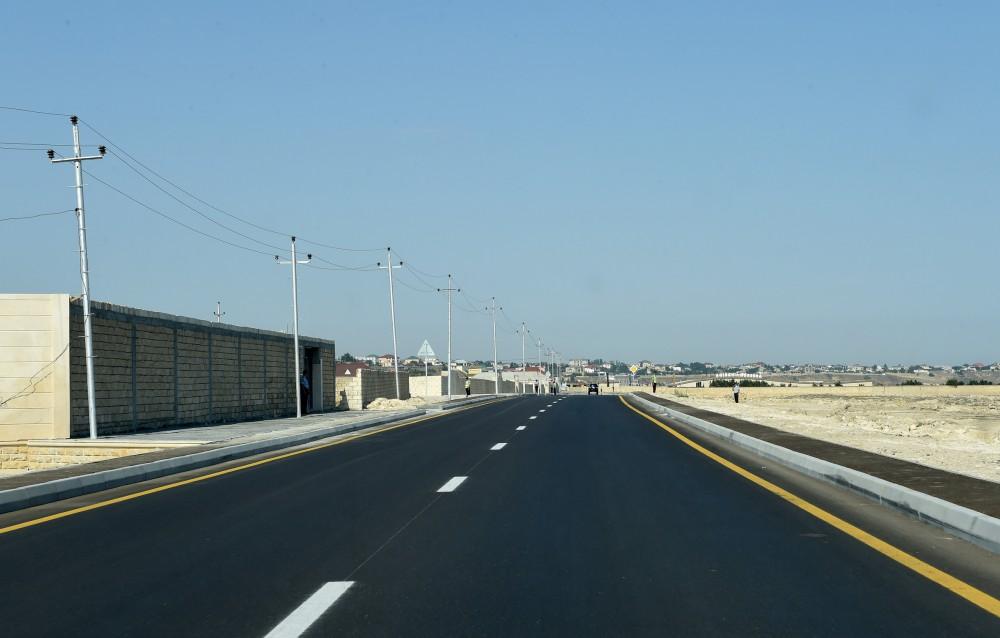 Prezident İlham Əliyev yenidən qurulan Pirşağı-Novxanı və Binəqədi-Novxanı-Corat yollarının açılışında iştirak edib (FOTO)