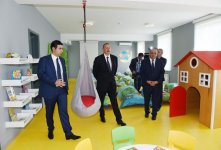 Prezident İlham Əliyev Heydər Əliyev Fondunun təşəbbüsü ilə Qaxda inşa olunmuş 180 yerlik körpələr evi-uşaq bağçasının açılışında iştirak edib (FOTO)