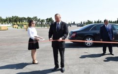 Prezident İlham Əliyev Qaxda Bayraq Muzeyinin açılışında iştirak edib (FOTO)
