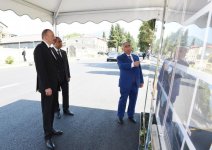 İlham Əliyev Balakən-Sarıbulaq-Qabaqçöl-Xalatala avtomobil yolunun açılışında iştirak edib (FOTO)