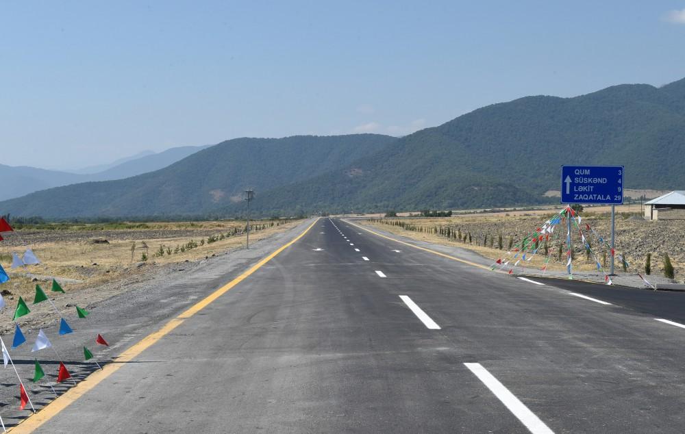 Prezident İlham Əliyev Qax-Qorağan-Zaqatala avtomobil yolunun Qax-Qorağan hissəsinin açılışında iştirak edib (FOTO)