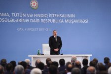 Qaxda Prezident İlham Əliyevin sədrliyi ilə barama, tütün və fındıq istehsalının inkişafı məsələlərinə dair respublika müşavirəsi keçirilib (YENİLƏNİB-4) (FOTO)