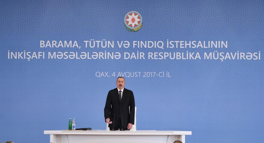 İlham Əliyev: Biz indi görülən və görüləcək tədbirlər nəticəsində dünya miqyasında üçüncü yerə çıxa bilərik