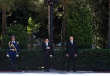 Türkmənistan Prezidenti Qurbanqulu Berdiməhəmmədovun rəsmi qarşılanma mərasimi olub (FOTO)