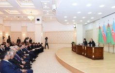 Azərbaycan və Türkmənistan prezidentləri mətbuata bəyanatlarla çıxış ediblər (YENİLƏNİB) (FOTO)
