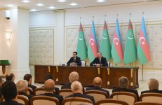 Azərbaycan və Türkmənistan prezidentləri mətbuata bəyanatlarla çıxış ediblər (YENİLƏNİB) (FOTO)