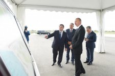 İlham Əliyev Şəmkir-Samux-Goranboy magistral suvarma kanalının 8,55 kilometrlik hissəsinin istifadəyə verilməsi mərasimində iştirak edib (FOTO)