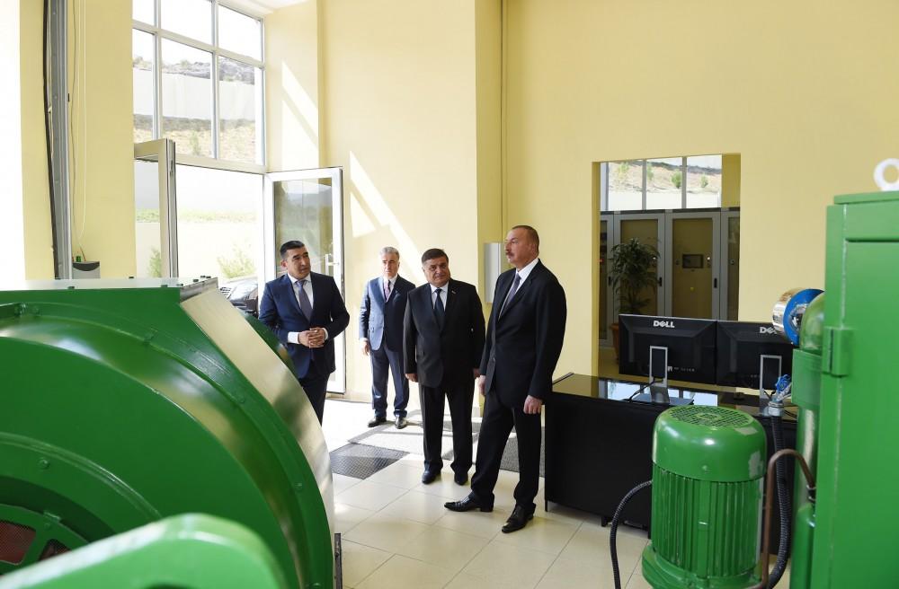 Göygöldə “Çiçəkli” Su Elektrik Stansiyası əsaslı yenidənqurmadan sonra istismara verilib (FOTO)