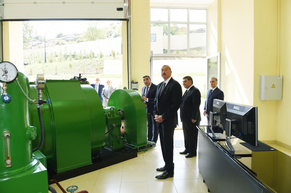 Göygöldə “Çiçəkli” Su Elektrik Stansiyası əsaslı yenidənqurmadan sonra istismara verilib (FOTO)