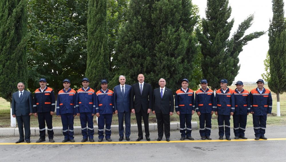 Prezident İlham Əliyev Zazalı-“İmamzadə” kompleksi-Gəncə avtomobil yolunun açılışında iştirak edib (FOTO)