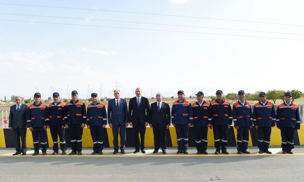 Prezident İlham Əliyev Samux-Füzuli-Lək-Əlibayramlı-Qarabağlar-Çobanabdallı-Samux avtomobil yolunun açılışında iştirak edib (FOTO)