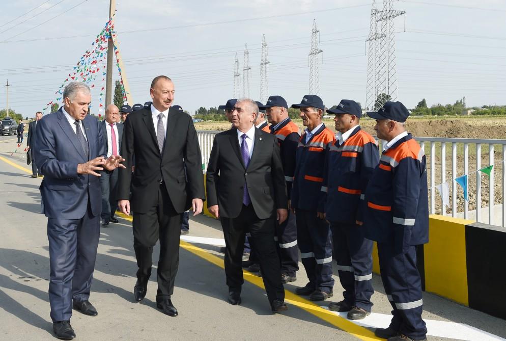 Prezident İlham Əliyev Samux-Füzuli-Lək-Əlibayramlı-Qarabağlar-Çobanabdallı-Samux avtomobil yolunun açılışında iştirak edib (FOTO)