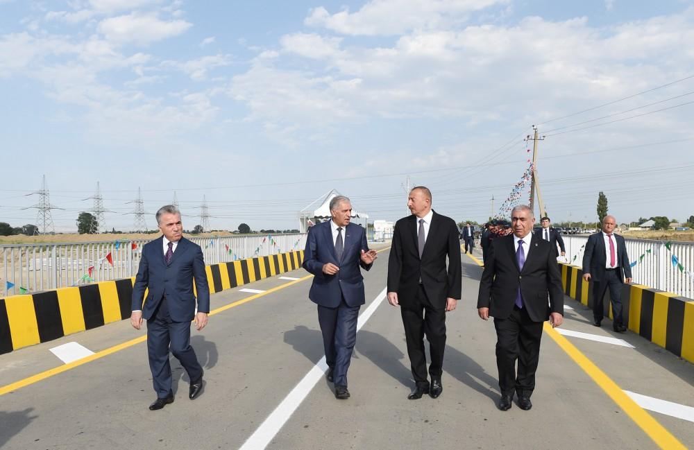 Prezident İlham Əliyev Samux-Füzuli-Lək-Əlibayramlı-Qarabağlar-Çobanabdallı-Samux avtomobil yolunun açılışında iştirak edib (FOTO)