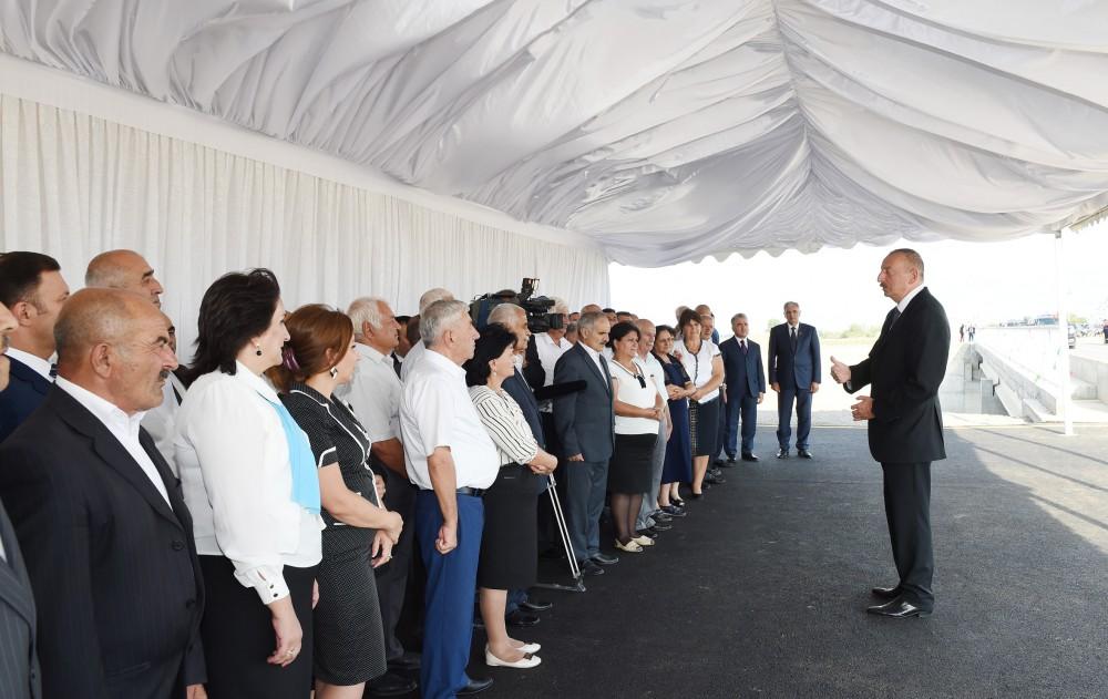 Prezident İlham Əliyev Samux-Füzuli-Lək-Əlibayramlı-Qarabağlar-Çobanabdallı-Samux avtomobil yolunun açılışında iştirak edib (FOTO)