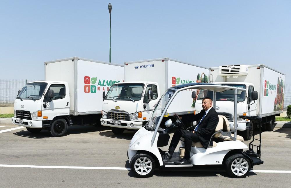 Prezident İlham Əliyev “Şəmkir Aqroparkı”nın Logistika Mərkəzinin açılışında iştirak edib (FOTO)