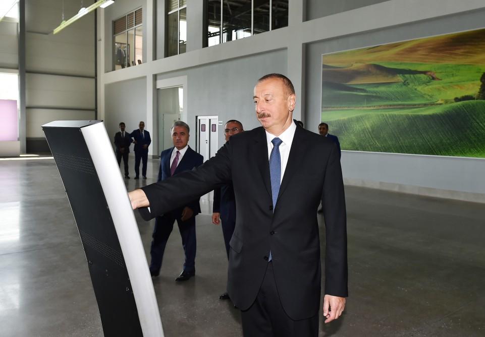 Prezident İlham Əliyev “Şəmkir Aqroparkı”nın Logistika Mərkəzinin açılışında iştirak edib (FOTO)