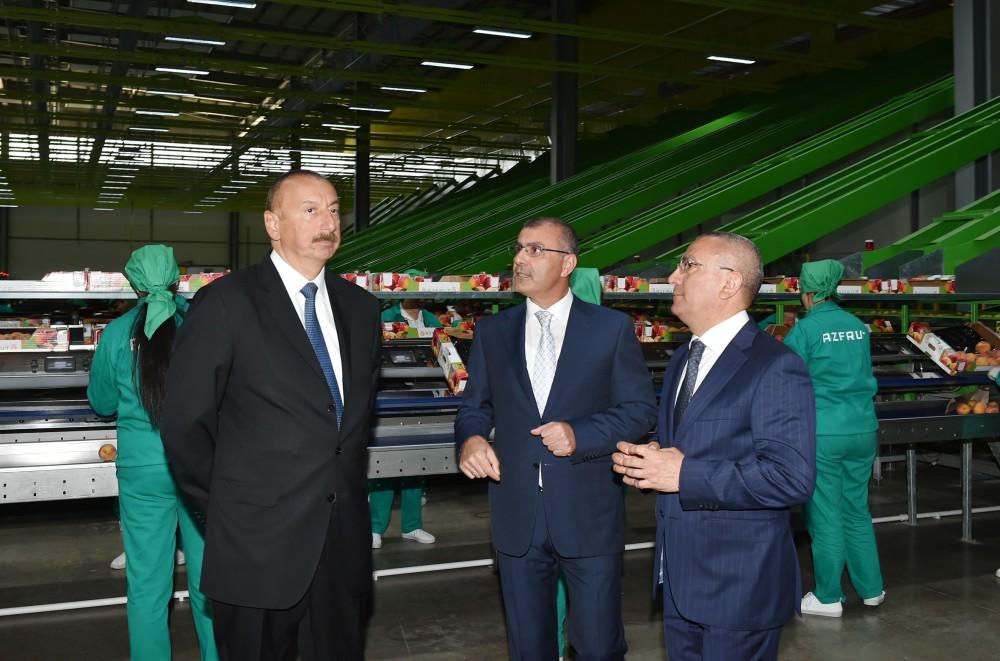 Prezident İlham Əliyev “Şəmkir Aqroparkı”nın Logistika Mərkəzinin açılışında iştirak edib (FOTO)