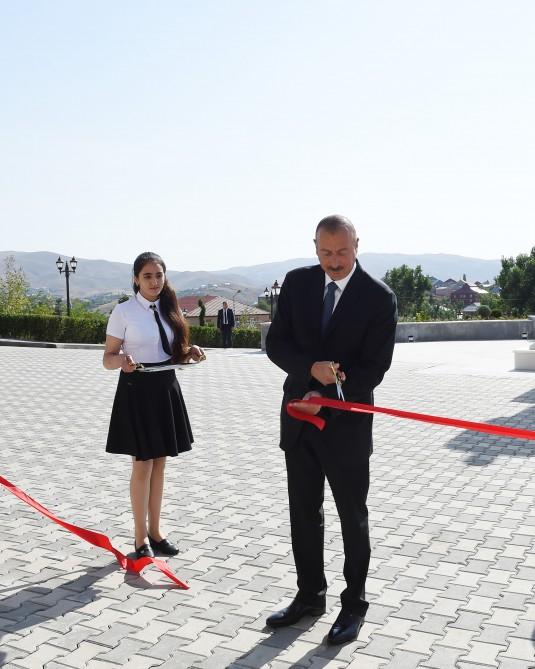 Azərbaycan Prezidenti Gədəbəydə Heydər Əliyev Mərkəzinin açılışda iştirak edib (FOTO)