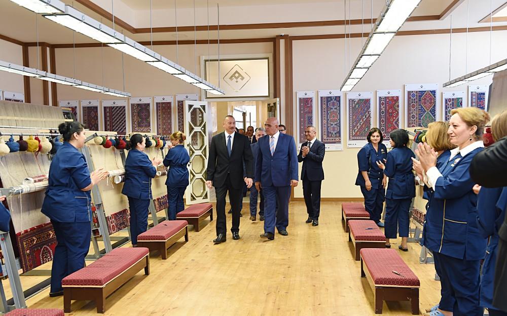 Prezident İlham Əliyev “Azərxalça” ASC-nin Şəmkir filialının açılışında iştirak edib (FOTO) (YENİLƏNİB)
