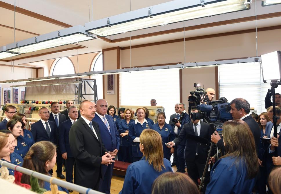 Prezident İlham Əliyev “Azərxalça” ASC-nin Şəmkir filialının açılışında iştirak edib (FOTO) (YENİLƏNİB)