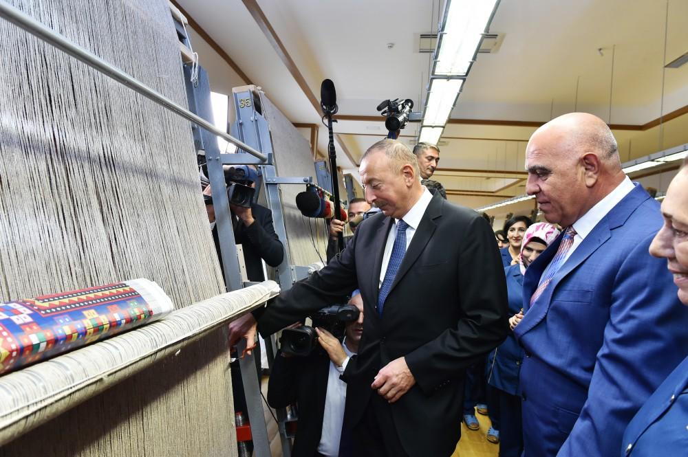 Prezident İlham Əliyev “Azərxalça” ASC-nin Şəmkir filialının açılışında iştirak edib (FOTO) (YENİLƏNİB)