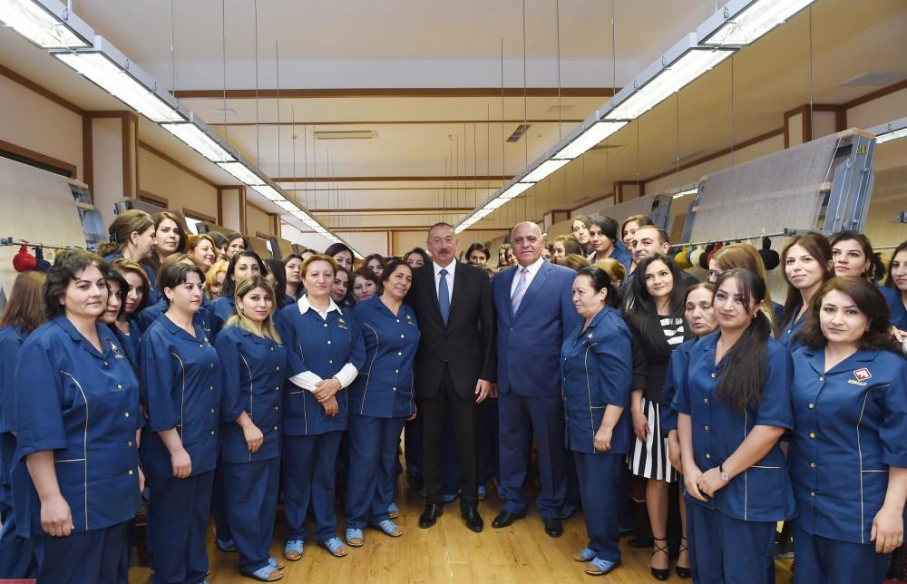 Prezident İlham Əliyev “Azərxalça” ASC-nin Şəmkir filialının açılışında iştirak edib (FOTO) (YENİLƏNİB)