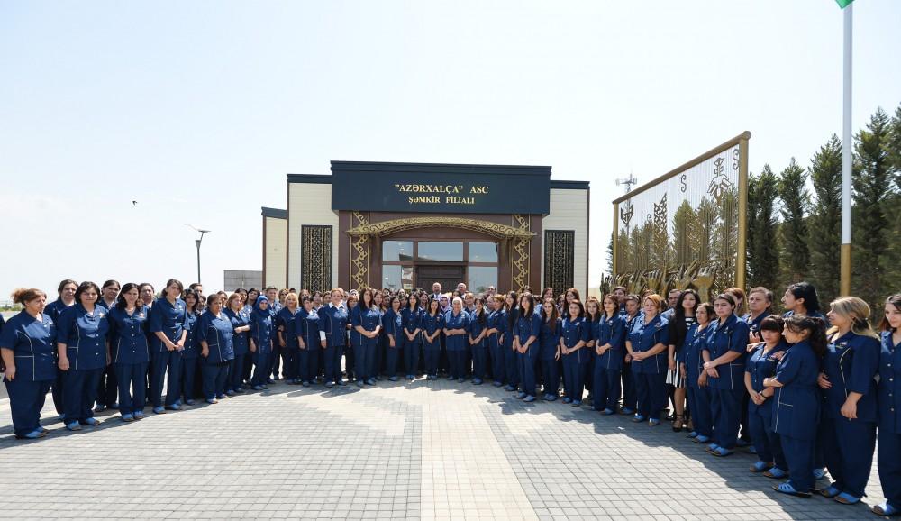 Prezident İlham Əliyev “Azərxalça” ASC-nin Şəmkir filialının açılışında iştirak edib (FOTO) (YENİLƏNİB)