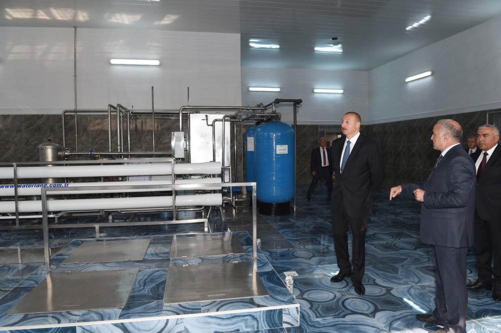 Prezident İlham Əliyev Gədəbəy limonad zavodunun açılışında iştirak edib (FOTO)