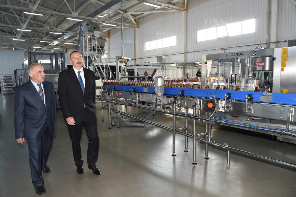 Prezident İlham Əliyev Gədəbəy limonad zavodunun açılışında iştirak edib (FOTO)